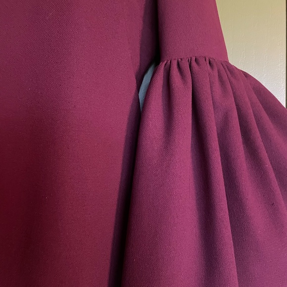 Nasty Gal Oxblood Bell Sleeve Mini Dress - Picture 4 of 9